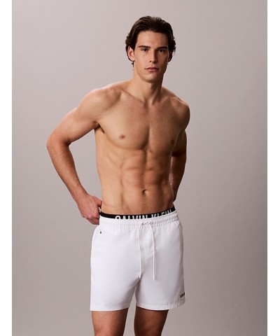 Pantaloncini da bagno corti con fascia in vita doppia - Intense Power - Calvin Klein