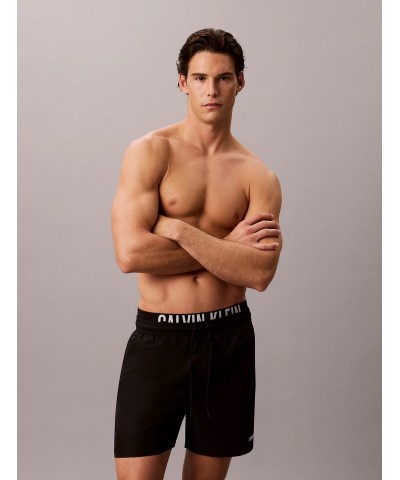 Pantaloncini da bagno corti con fascia in vita doppia - Intense Power - Calvin Klein