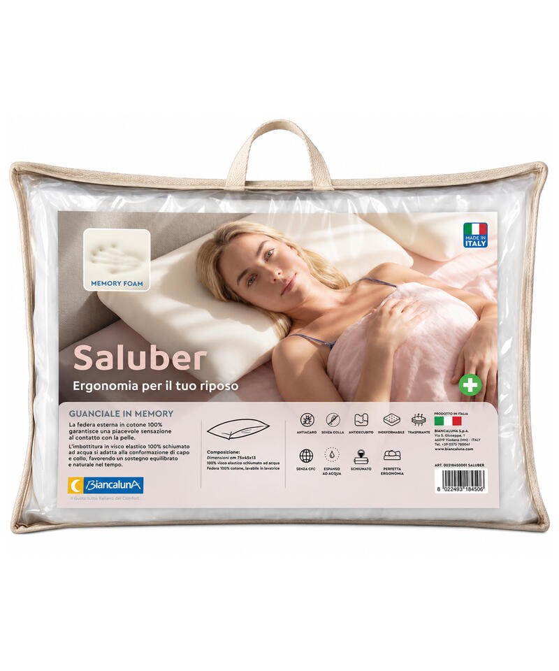 Guanciale Memory Saluber - Biancaluna