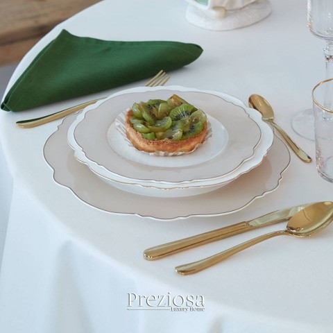 Set 4 pezzi posate effetto Oro Lucido PREZIOSA LUXURY HOME