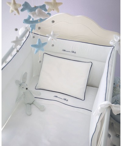 Completo 5 pezzi Lettino Baby Blu BLUMARINE