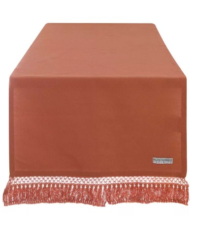 Runner in cotone con frange A3672299 - Blanc Mariclò